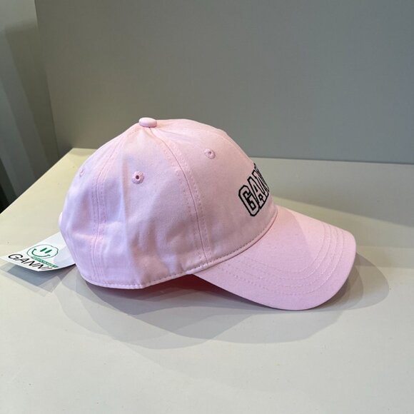 Ganni Light Pink Baseball Cap - Picture 6 of 8